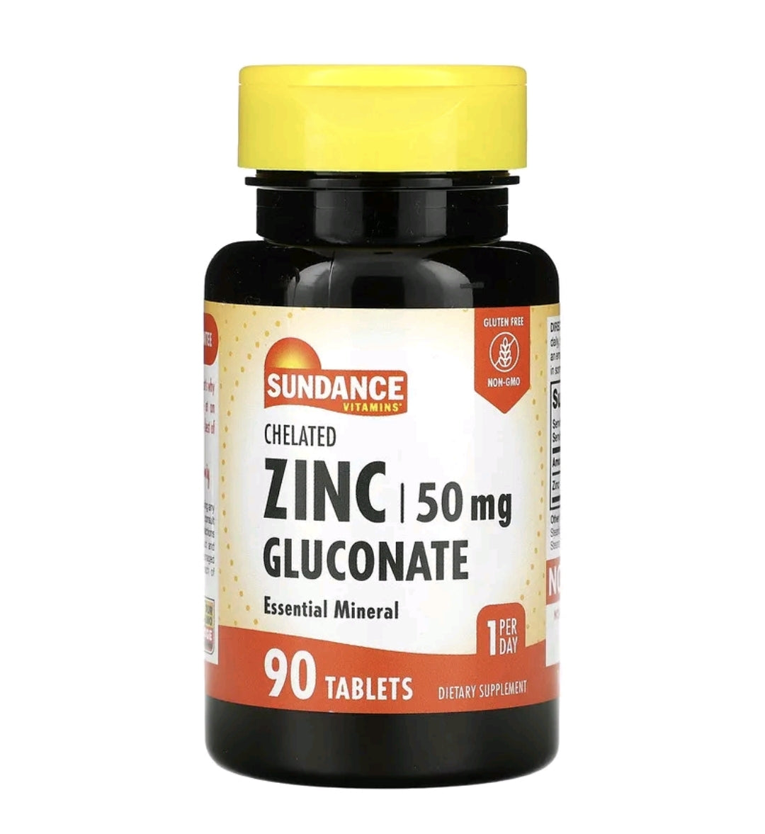 Chelated Zinc Gluconate, 50 mg, 90 Tablets