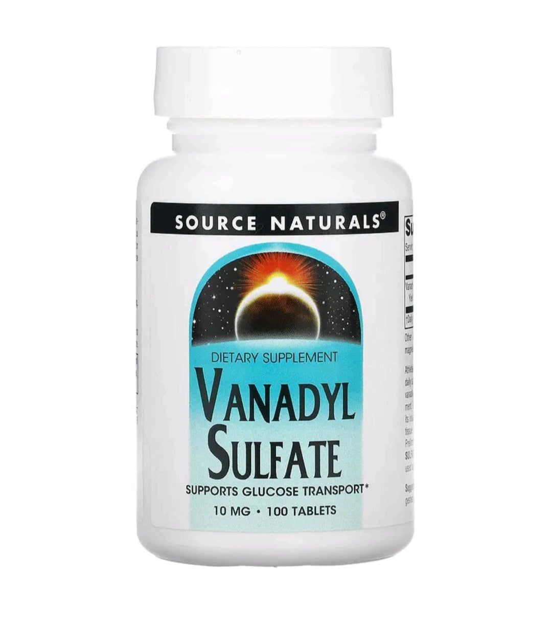 Vanadyl Sulfate, 10 mg, 100 Tablets