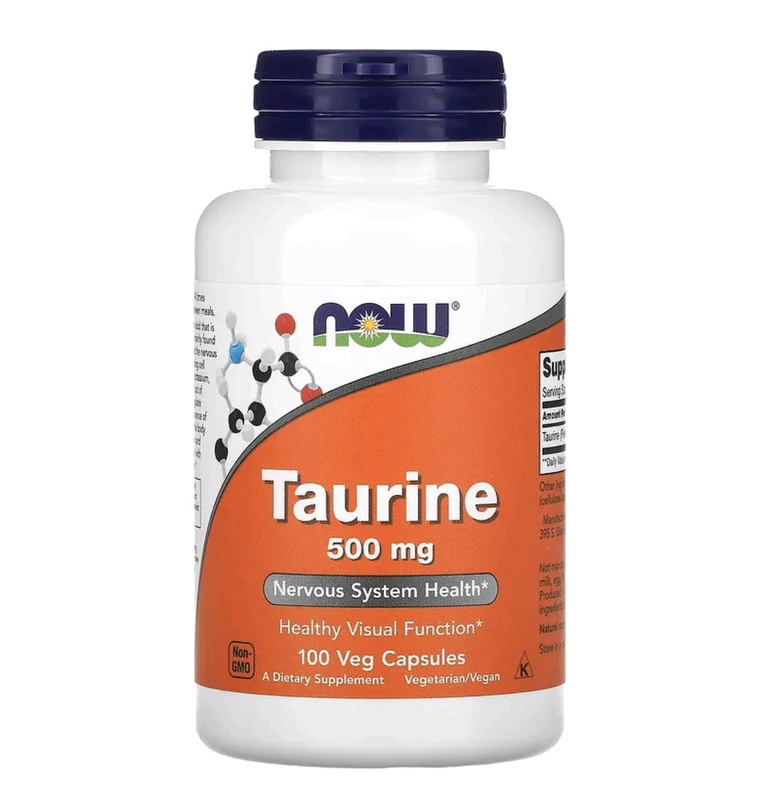 Taurine 500 mg, 100 Veg Capsules