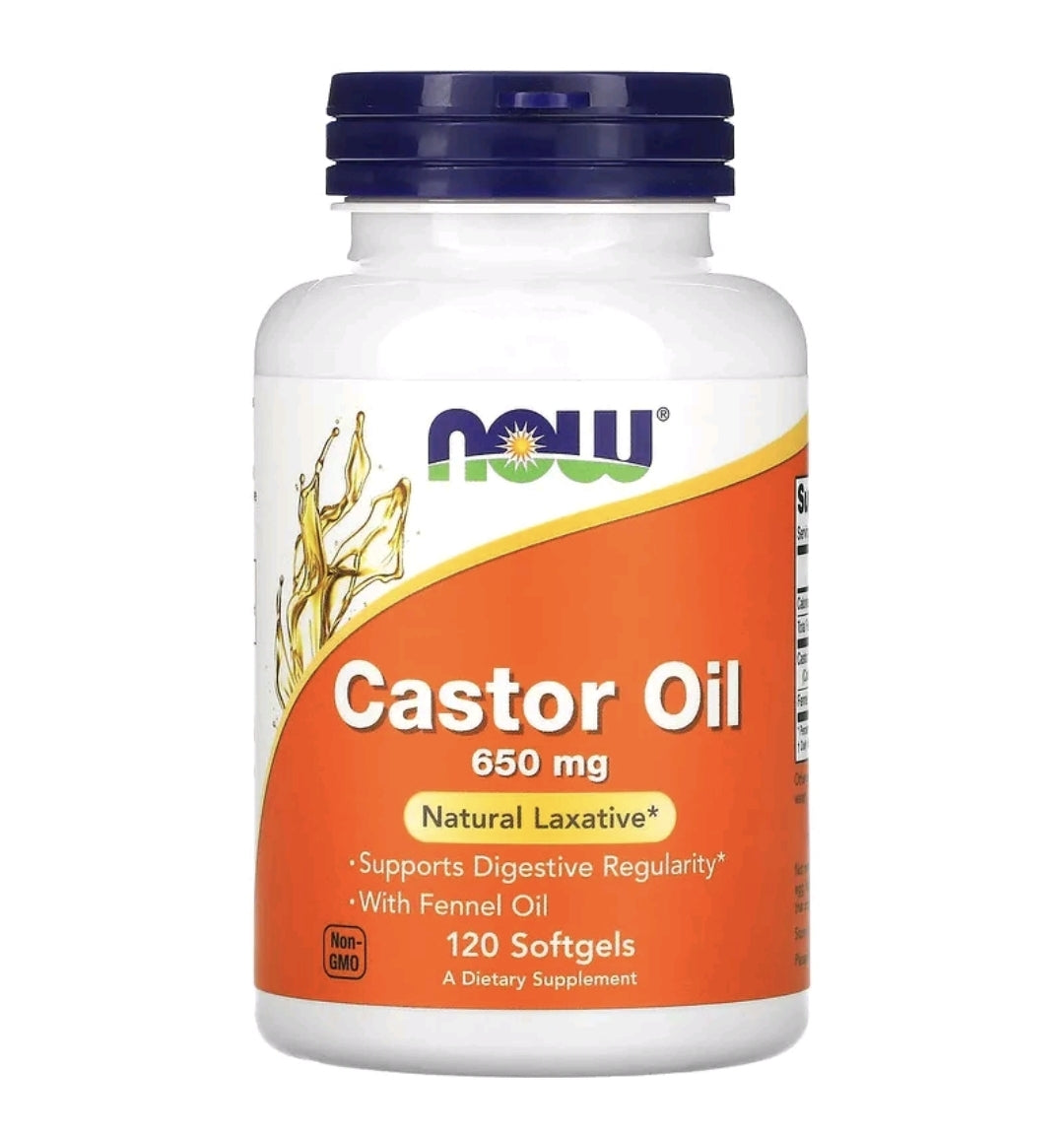 Castor Oil, 650 mg, 120 Softgels