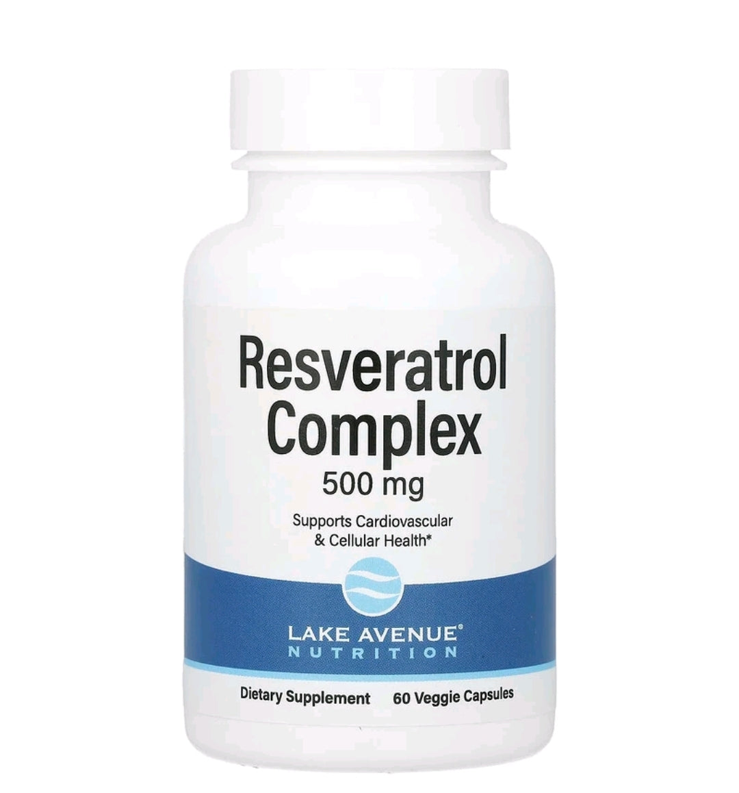 Resveratrol Complex, 500 mg, 60 Veggie Capsules