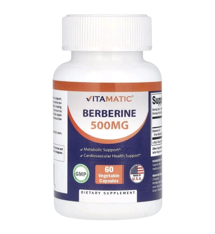 Berberine, 500 mg, 60 Vegetable Capsules