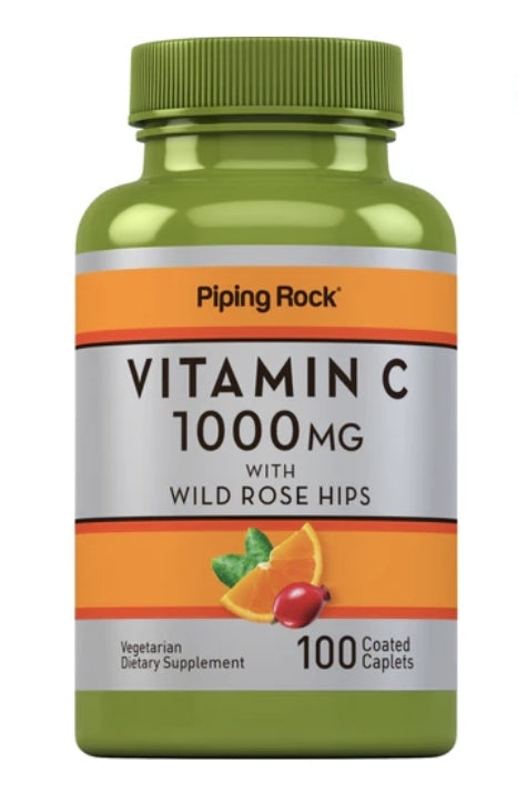 Vitamin C 1000 mg with Wild Rose Hips, 100 Coated Caplets