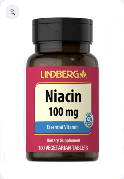 Lindberg Niacin (Vitamin B3) 100mg |100 Tablets