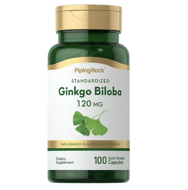 Ginkgo Biloba Standardized Extract, 120 mg, 100 Quick Release Capsules