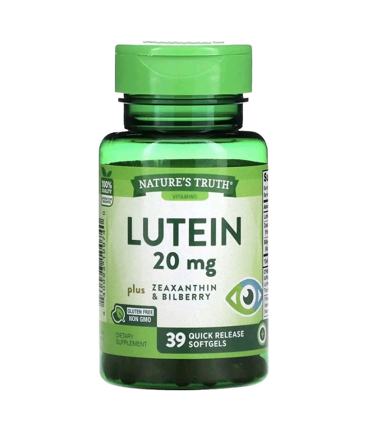 Lutein plus Zeaxanthin & Bilberry, 20 mg, 39 Quick Release Softgels