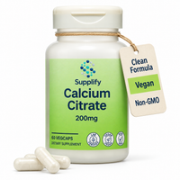 Supplify Calcium Citrate 200mg – 60 Veg Capsules