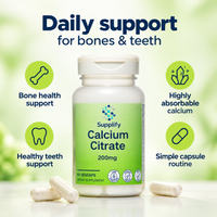 Supplify Calcium Citrate 200mg – 60 Veg Capsules