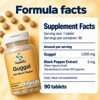 Supplify Guggul with Black Pepper – 90 Tablets