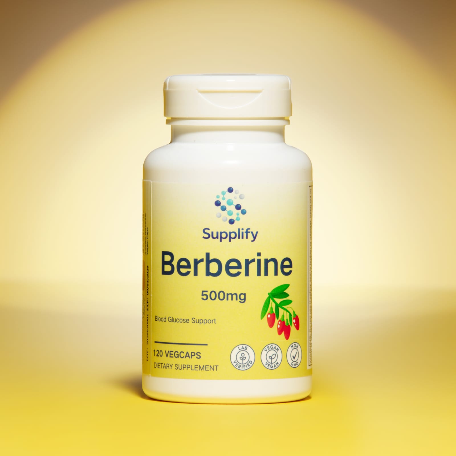 Supplify Berberine 500mg – 120 VEGAN CAPS
