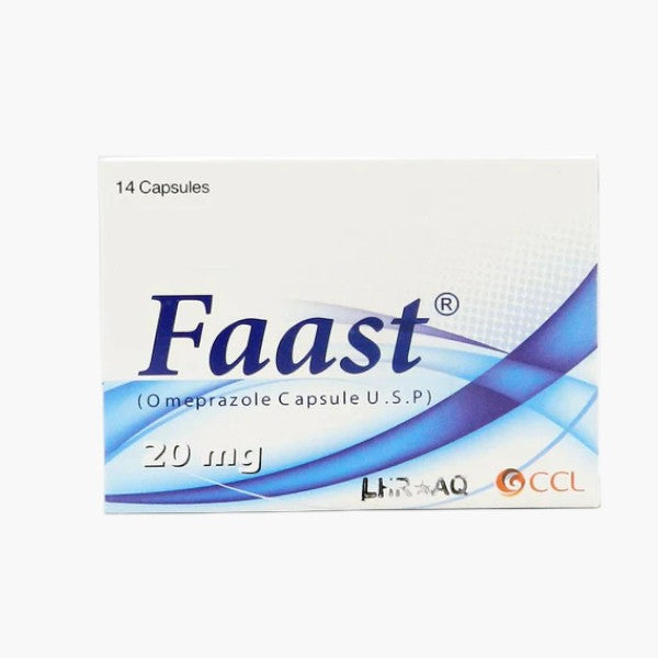 Faast (Omeprazole) 20mg, 14 Ct - CCL