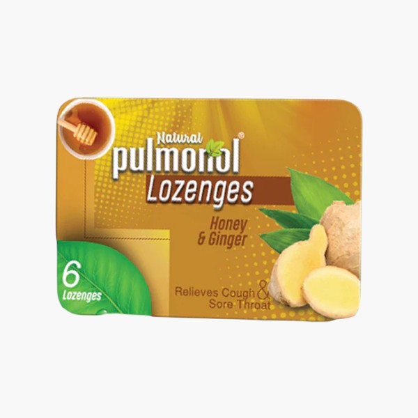 Pulmoloz Lozenges Honey & Ginger Blister, 6 Ct - CCL