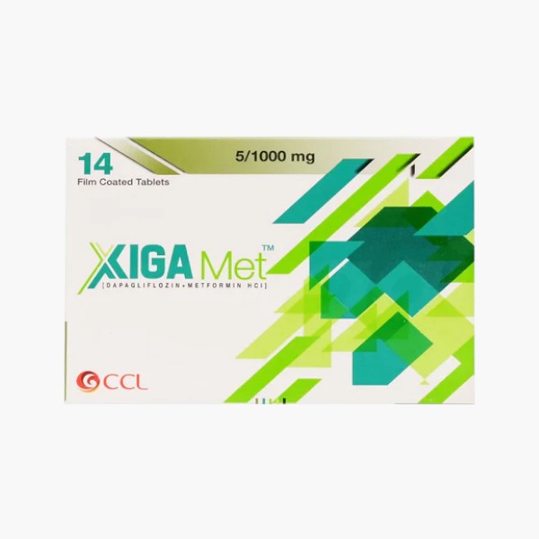 Xiga Met (Dapagliflozin/Metformin) 5/1000mg, 14 Ct - CCL
