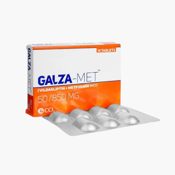 Galza-Met (Vildagliptin/Metformin) 50/850mg, 14 Ct - CCL