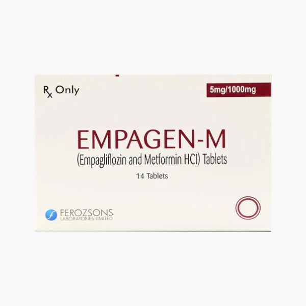 Empagen-M (Empagliflozin + Metformin) 5/1000mg, 14 Ct - Ferozsons