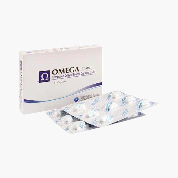 Omega (Omeprazole) 20mg, 14 Ct - Ferozsons