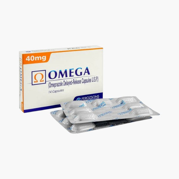 Omega (Omeprazole) 40mg, 14 Ct - Ferozsons