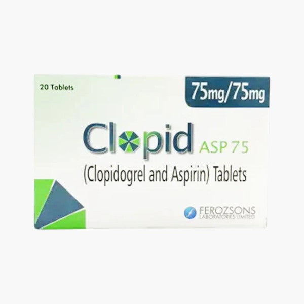 Clopid ASP 75/75mg, 20 Ct - Ferozsons