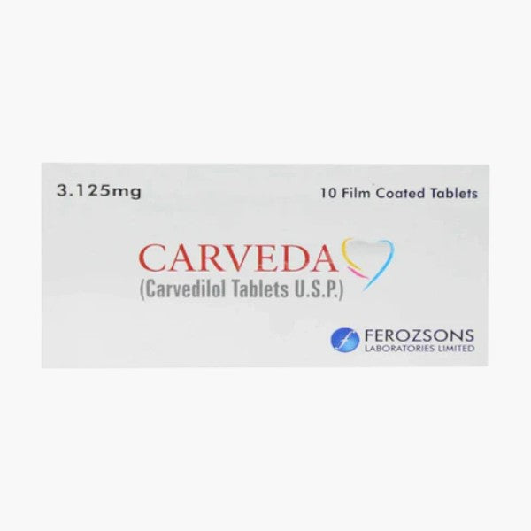 Carveda 3.125mg, 10 Ct - Ferozsons