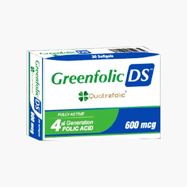 Greenfolic DS Quatrefolic 600 mcg, 30 Ct - Wilson's