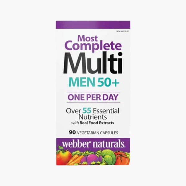 Webber Naturals Men's 50+ Most Complete Multi, 90 Ct