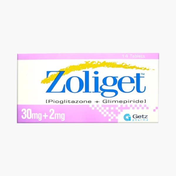 Zoliget Tablet 30/2mg, 14 Ct - Getz Pharma