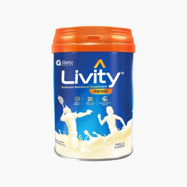 Livity Balanced Nutritional Supplement Vanilla Flavour, 400g - Getz Pharma