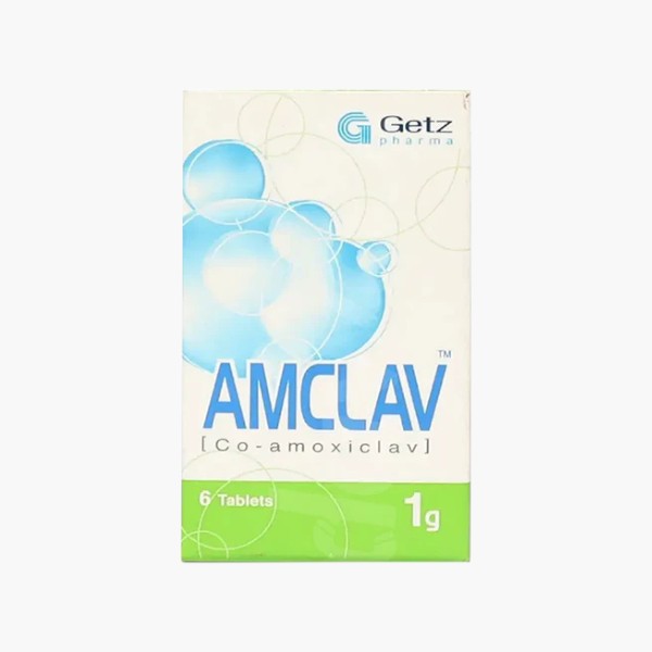 Amclav Tablet 1g, 6 Ct - Getz Pharma