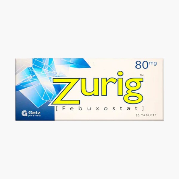 Zurig 80mg, 20 Ct - Getz Pharma