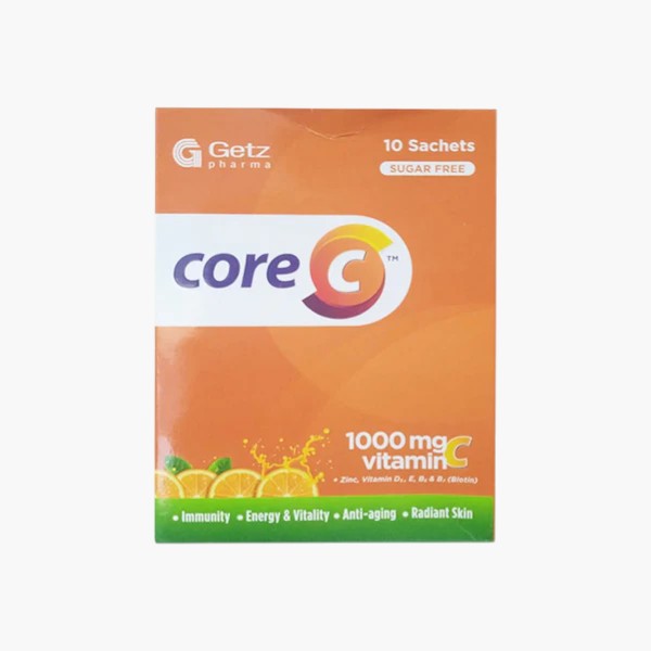 Core C (Vitamin C 1000mg) Sachets, 10 Ct - Getz Pharma