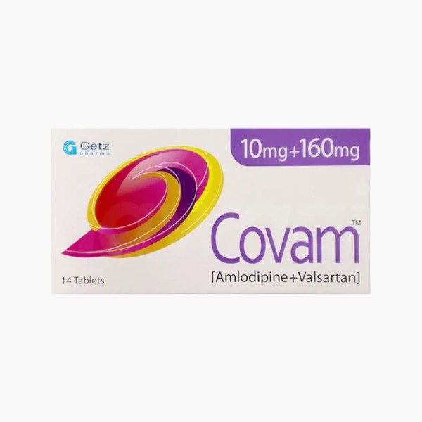 Covam Tablet 10mg+160mg, 14 Ct - Getz Pharma