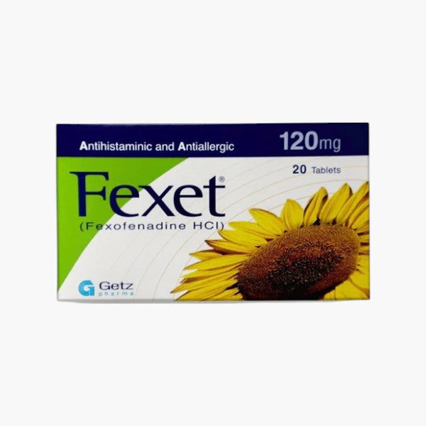 Fexet 120mg, 20 Ct - Getz Pharma