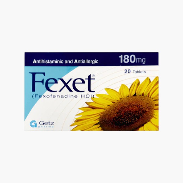 Fexet 180mg, 20 Ct - Getz Pharma
