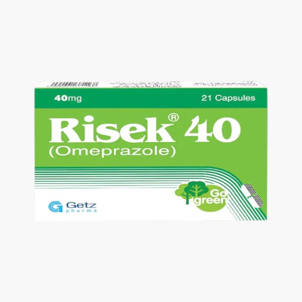 Risek 40 (Omeprazole), 21 Ct - Getz Pharma