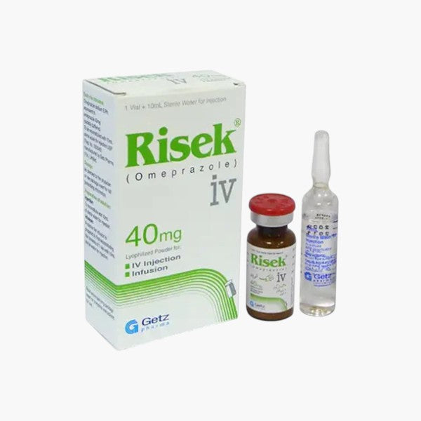 Risek (Omeprazole) Injection 40mg, 1 Ct - Getz Pharma