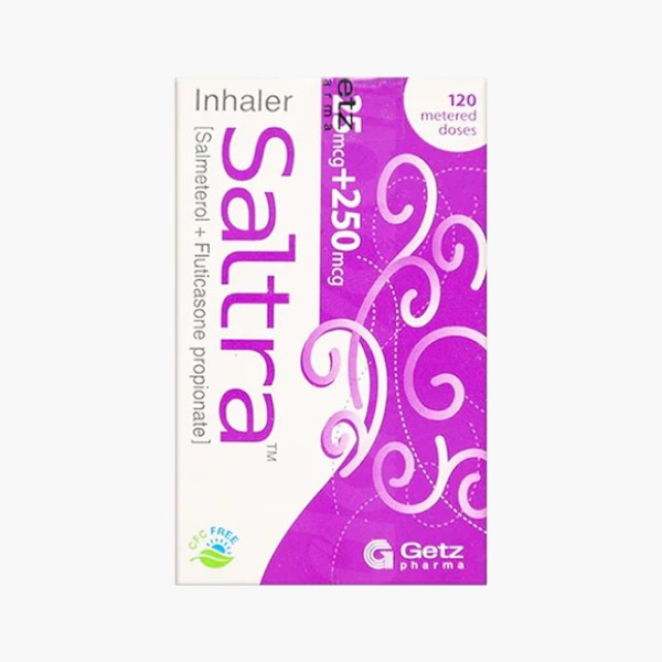 Saltra Inhaler 25mcg+250mcg, 1 Ct - Getz Pharma