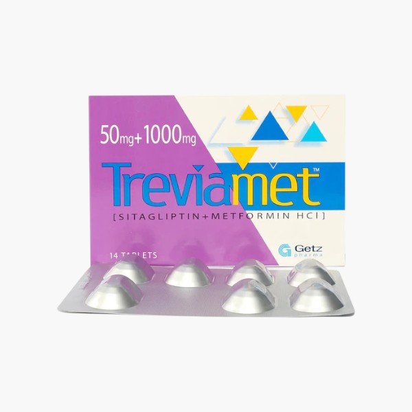 Treviamet (Sitagliptin/Metformin) 50/1000mg, 14 Ct - Getz Pharma