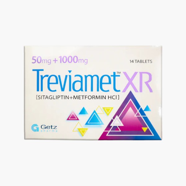 Treviamet XR (Sitagliptin/Metformin) 50/1000mg, 14 Ct - Getz Pharma