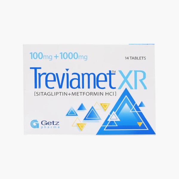 Treviamet XR (Sitagliptin/Metformin) 100/1000mg, 14 Ct - Getz Pharma