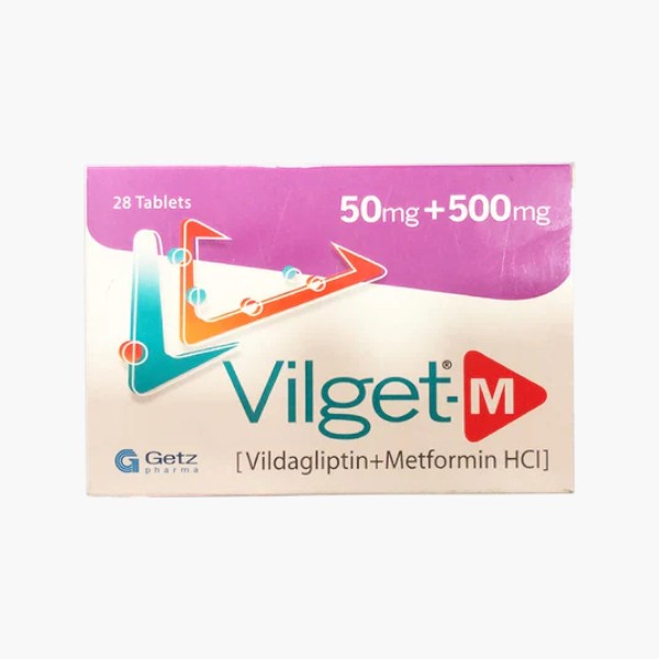 Vilget-M (Vildagliptin/Metformin) 50/500mg, 28 Ct - Getz Pharma
