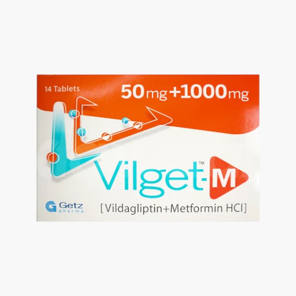Vilget-M (Vildagliptin/Metformin) 50/1000mg, 14 Ct - Getz Pharma