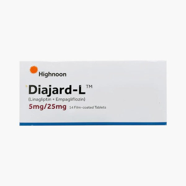 Diajard-L (Linagliptin/Empagliflozin) 5mg/25mg Tablets, 14 Ct - Highnoon