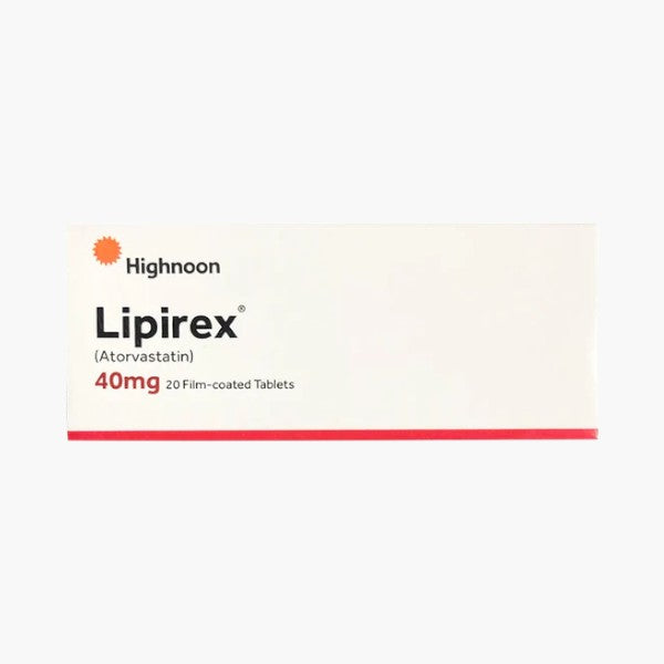 Lipirex 40mg Tablets, 20 Ct - Highnoon