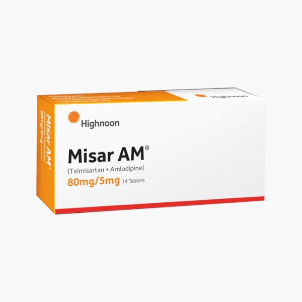 Misar AM 80mg/5mg Tablets, 20 Ct - Highnoon