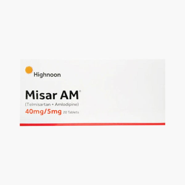 Misar AM 40mg/5mg Tablets, 20 Ct - Highnoon