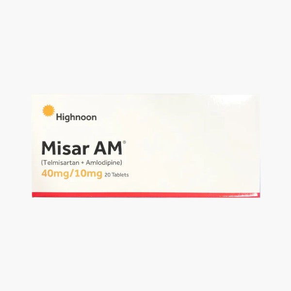 Misar AM 40mg/10mg Tablets, 20 Ct - Highnoon