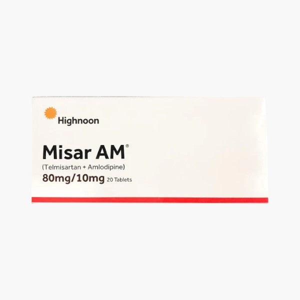 Misar AM 80mg/10mg Tablets, 20 Ct - Highnoon