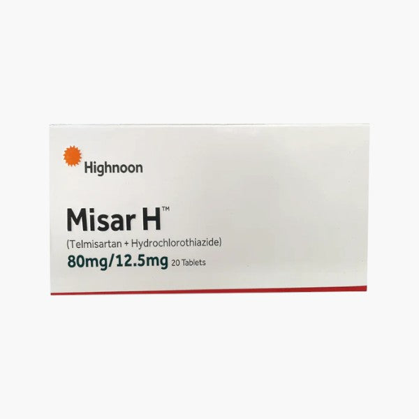 Misar H 80mg/12.5mg Tablets, 20 Ct - Highnoon