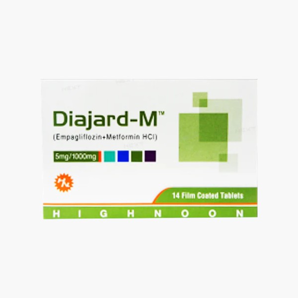 Diajard-M (Empagliflozin/Metformin) 5mg/1000mg Tablets, 14 Ct - Highnoon