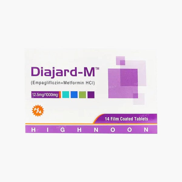 Diajard-M (Empagliflozin/Metformin) 12.5mg/1000mg Tablets, 14 Ct - Highnoon
